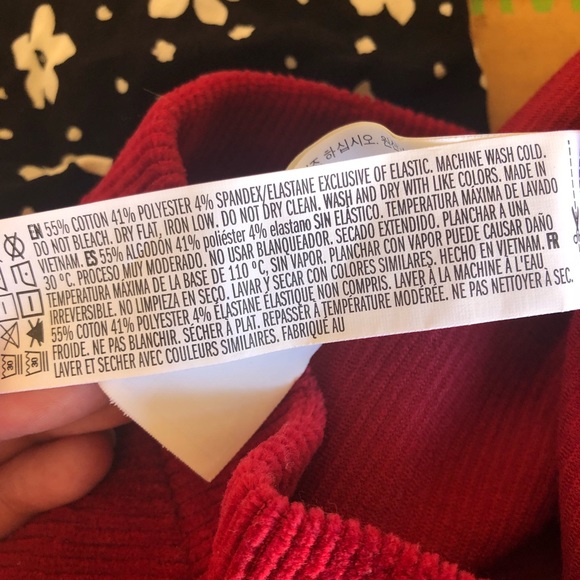 NWOT Forever 21 Red Ribbed Stretch Skater Skirt - Picture 6 of 7